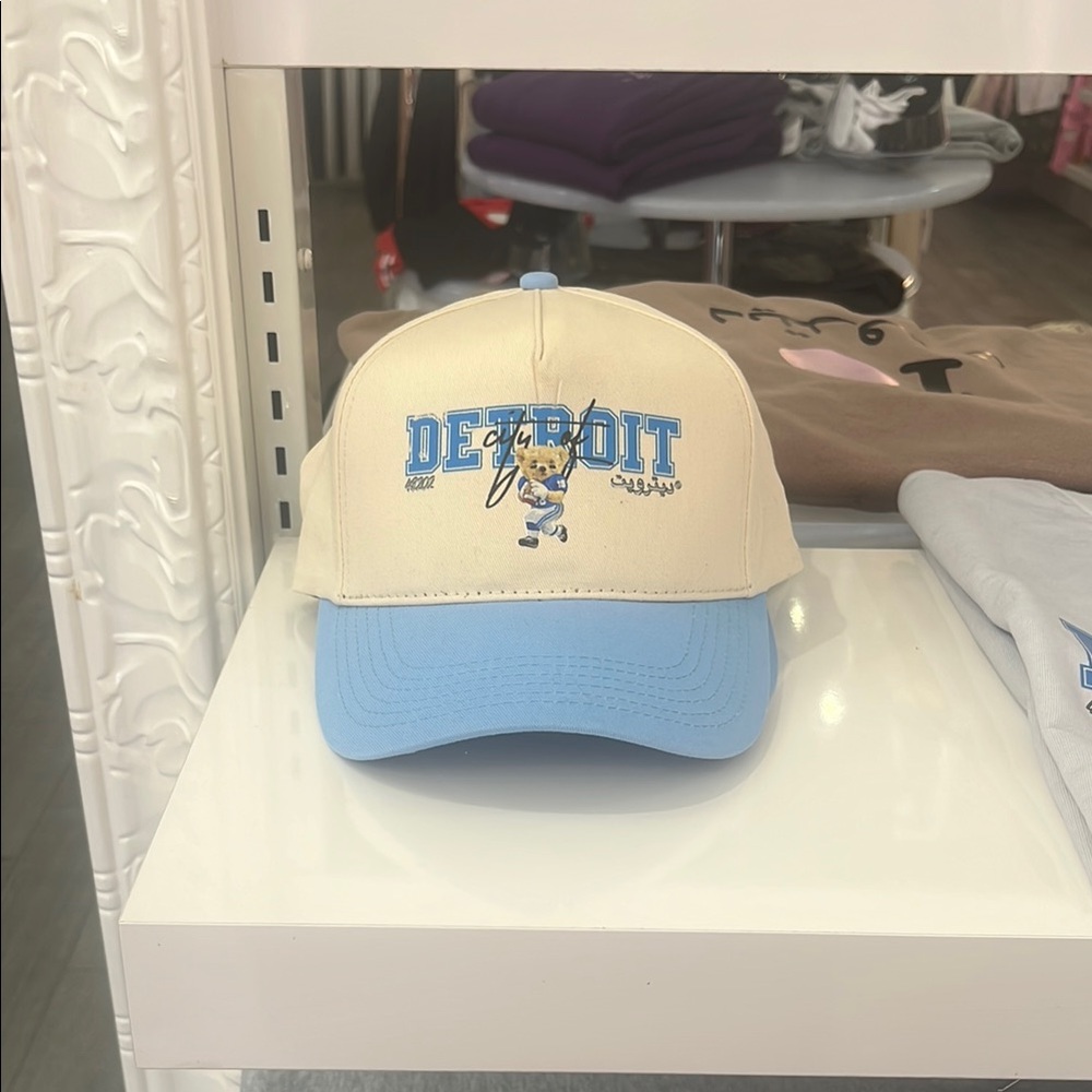 Detroit Beige and Blue Cap